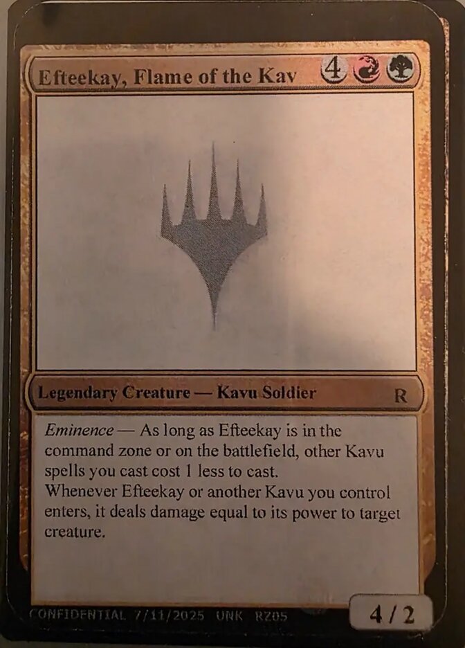 Efteekay, Flame of the Kav MTG card