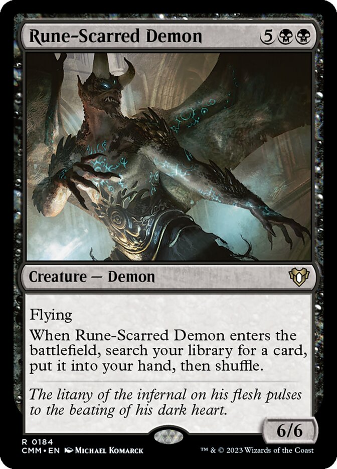 Rune-Scarred Demon (Commander Masters #184)