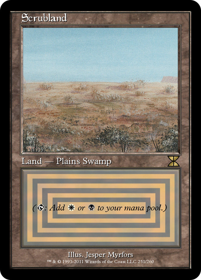 MTG』デュアルランド ドイツ語 scrubland トレーディングカード