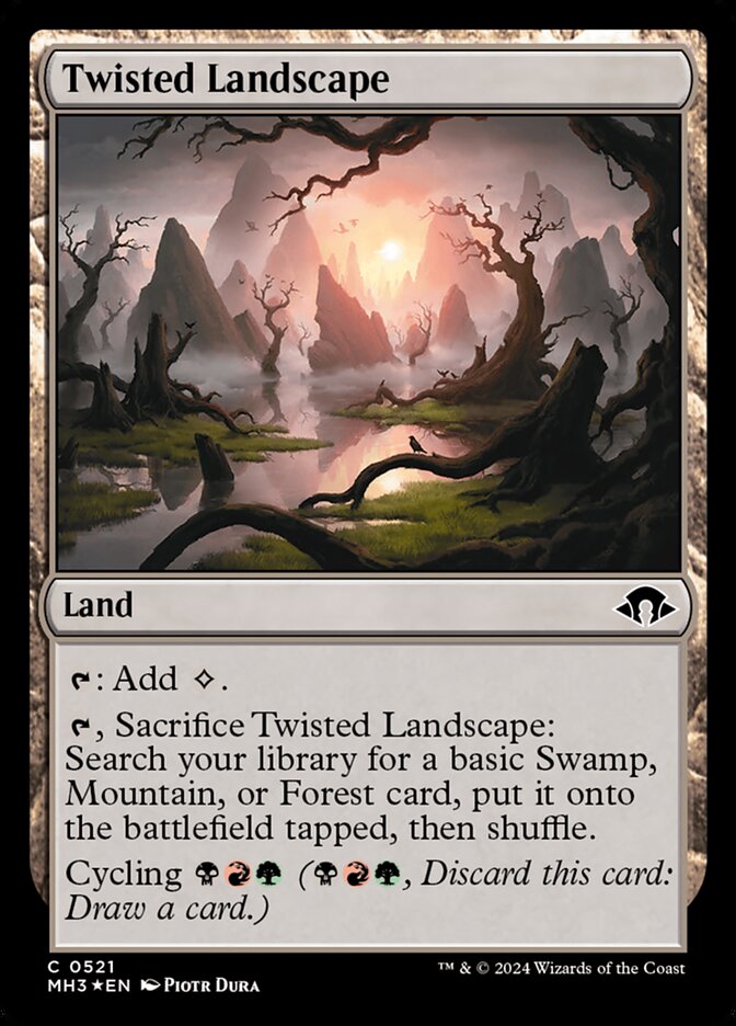 Twisted Landscape · Modern Horizons 3 (MH3) #521 · Scryfall Magic The ...