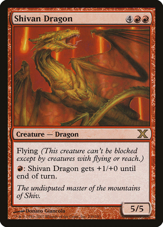 Shivan Dragon (Tenth Edition #230)