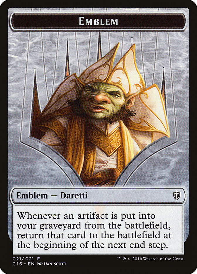 Daretti, Scrap Savant Emblem (Commander 2016 Tokens #21)