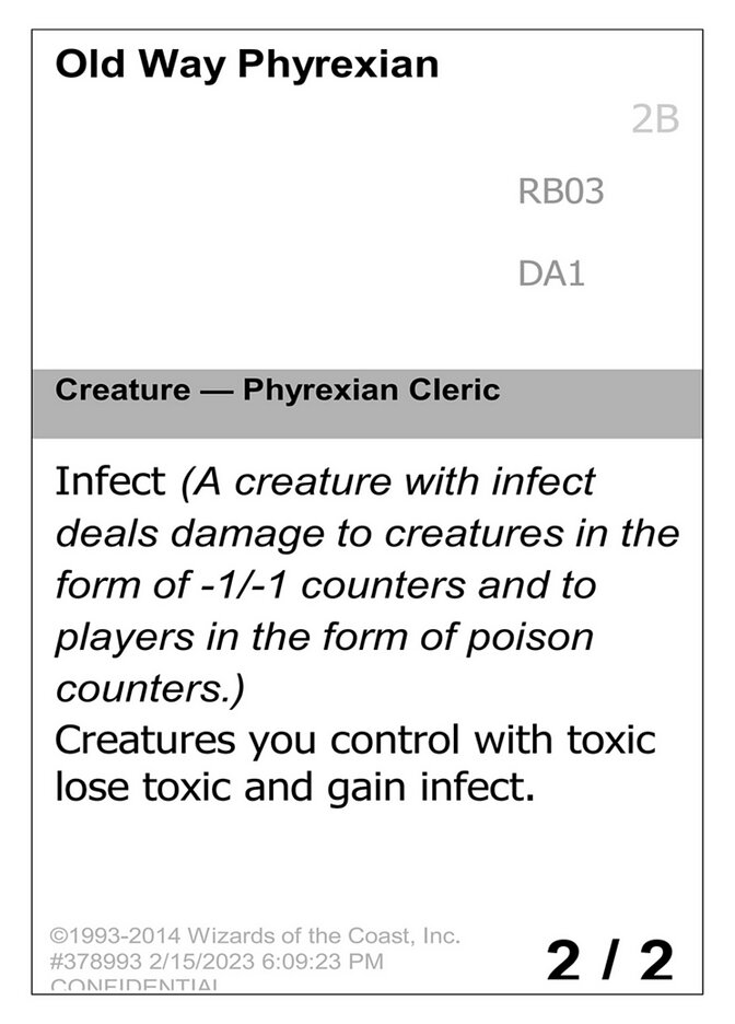 Old Way Phyrexian (Unknown Event #RB03d)