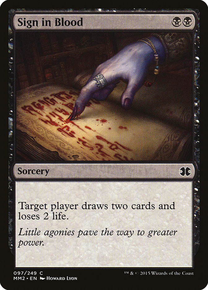 Sign in Blood (Modern Masters 2015 #97)