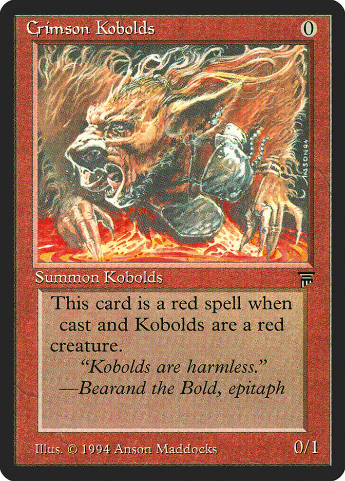 Crimson Kobolds · Legends (LEG) #139 · Scryfall Magic The