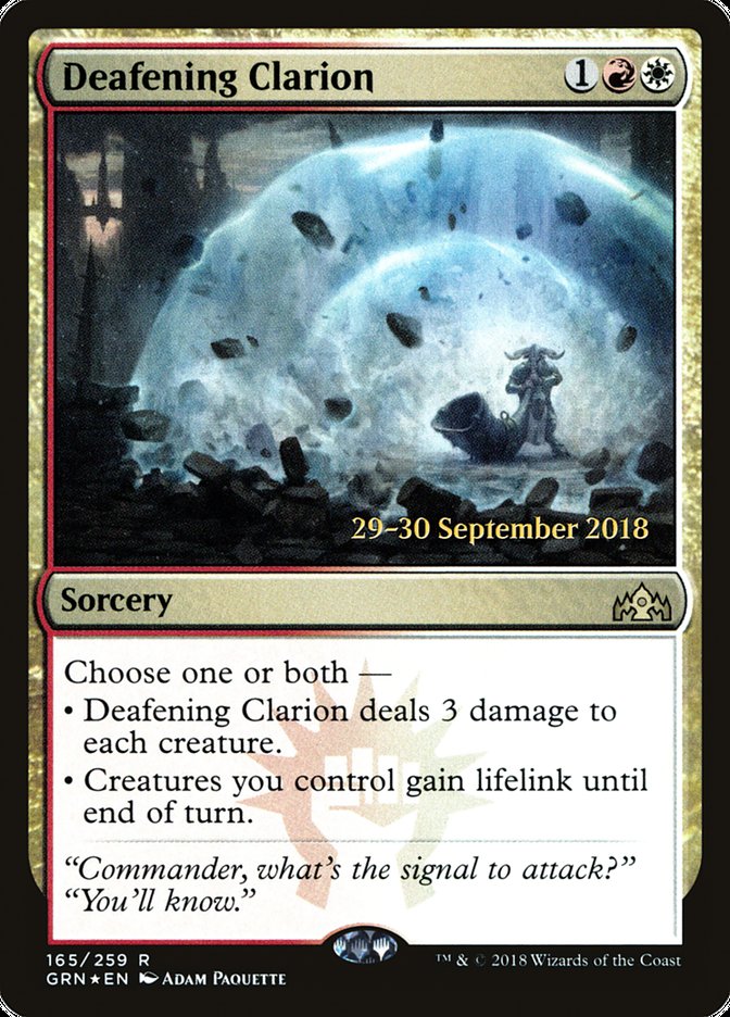 Deafening Clarion (Guilds of Ravnica Promos #165s)