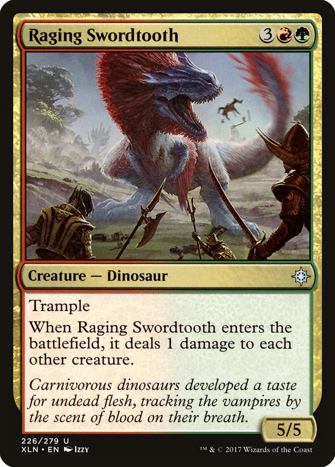 Raging Swordtooth (Ixalan #226)
