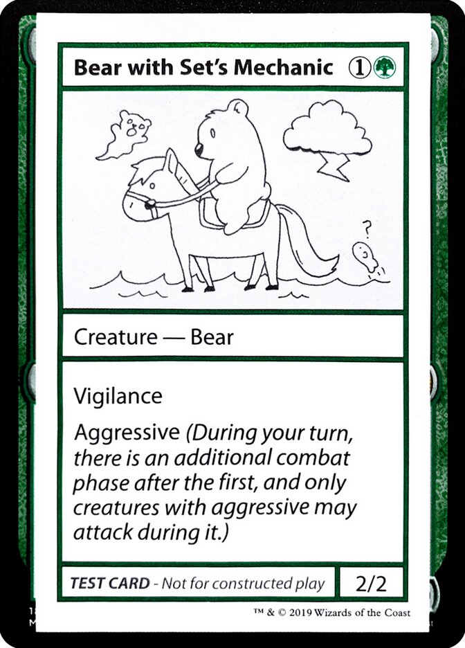 Bear with Set's Mechanic (Mystery Booster Playtest Cards 2021 #71)