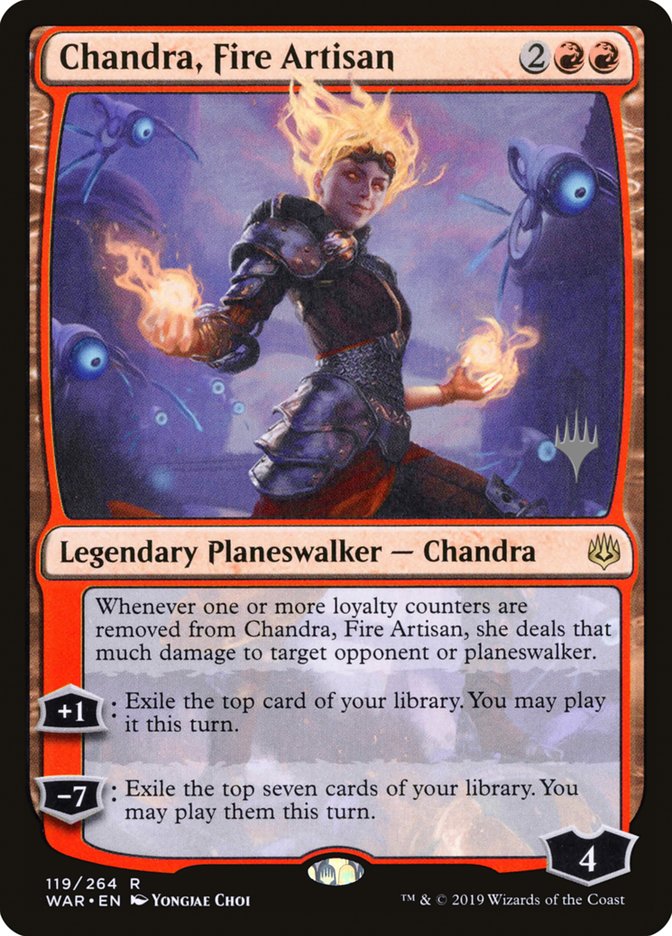 Chandra, Fire Artisan (War of the Spark Promos #119p)