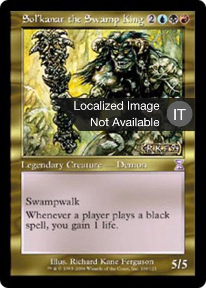 Sol'kanar the Swamp King (Time Spiral Timeshifted #100)