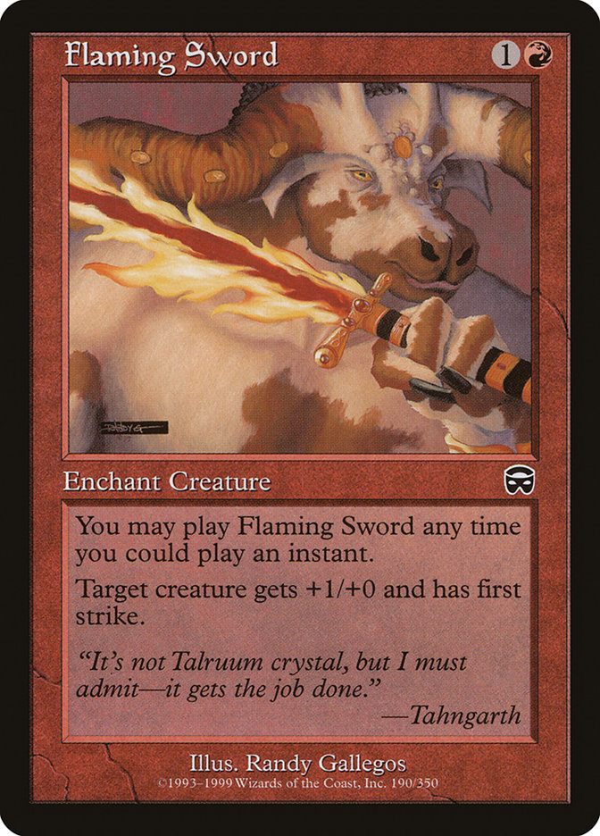 Flaming Sword (Mercadian Masques #190)