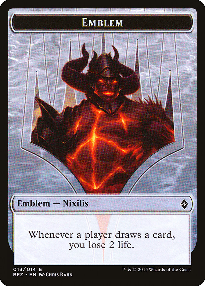 Ob Nixilis Reignited Emblem (Battle for Zendikar Tokens #13)