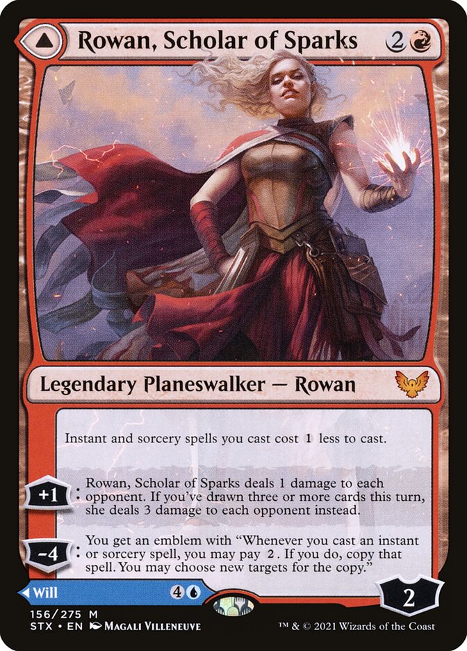 Rowan, Scholar of Sparks // Will, Scholar of Frost (Strixhaven: School of Mages #156)