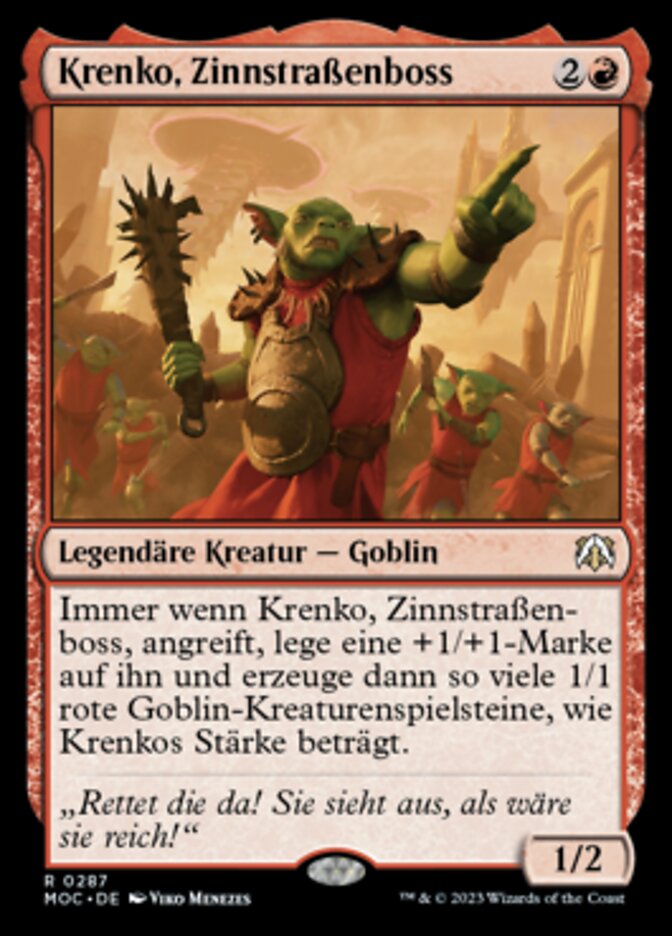 Krenko, Tin Street Kingpin (March of the Machine Commander #287)
