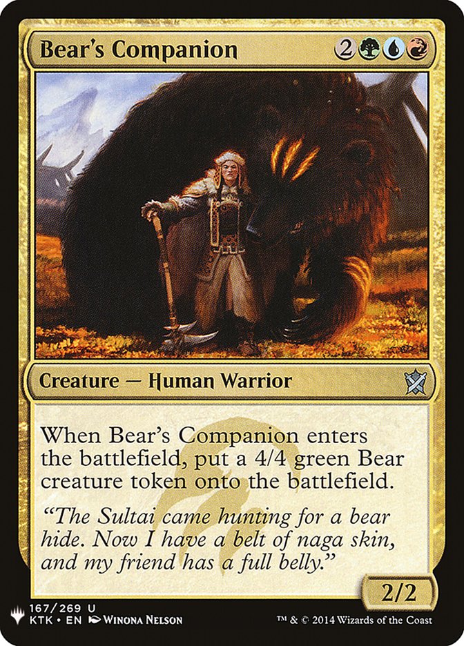 Bear's Companion (The List #KTK-167)