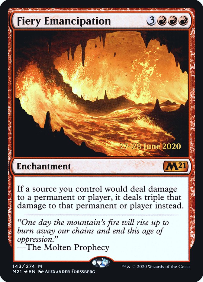 Fiery Emancipation · Core Set 2021 Promos (PM21) #143s · Scryfall Magic The  Gathering Search