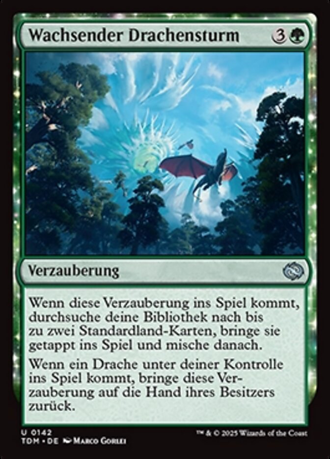 Wachsender Drachensturm