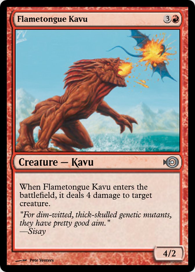 Flametongue Kavu (Magic Online Promos #31459)