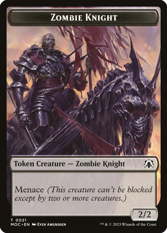 Zombie Knight (March of the Machine Commander Tokens #21)