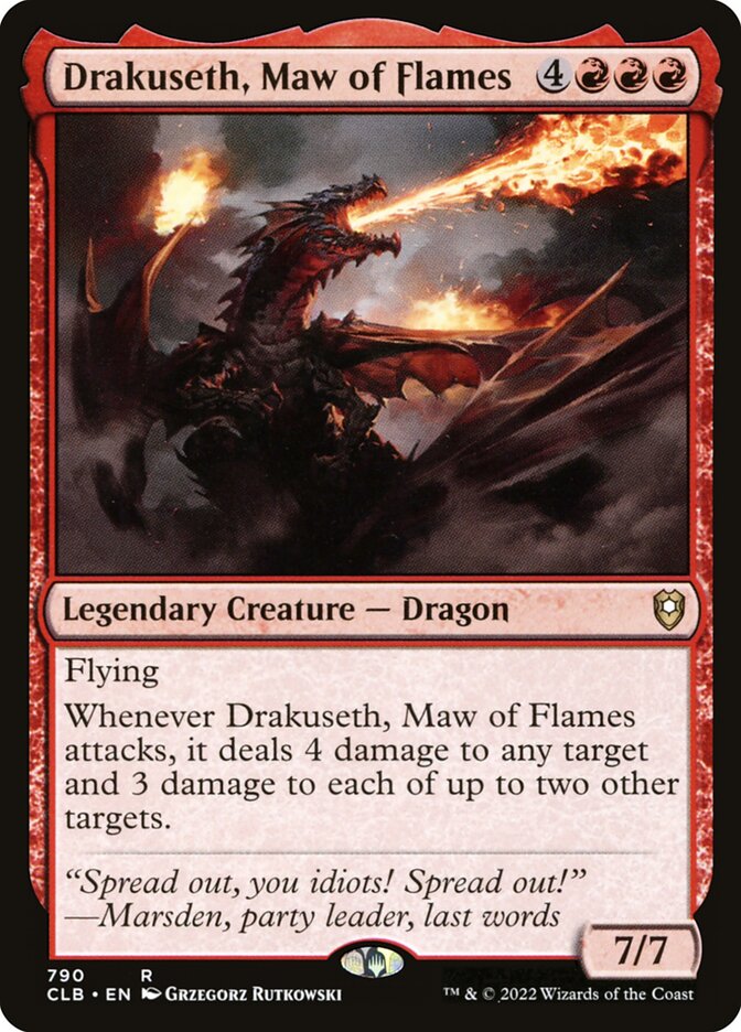 Drakuseth, Maw of Flames (Commander Legends: Battle for Baldur's Gate #790)