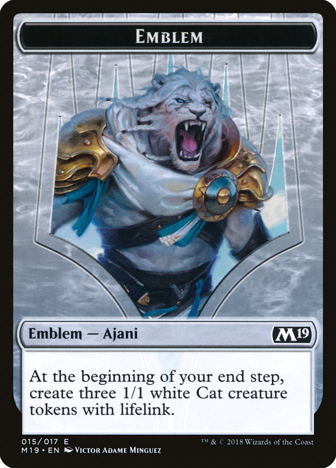 Ajani, Adversary of Tyrants Emblem (Core Set 2019 Tokens #15)