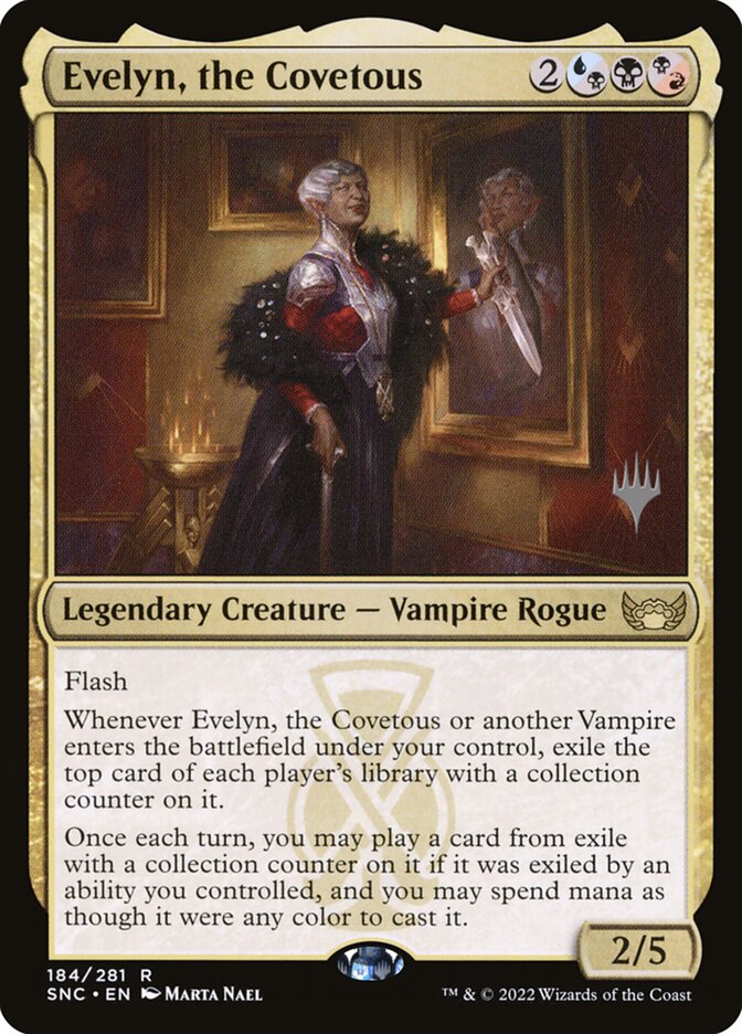 Evelyn, the Covetous (Streets of New Capenna Promos #184p)