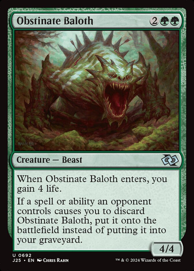 Obstinate Baloth (Foundations Jumpstart #692)