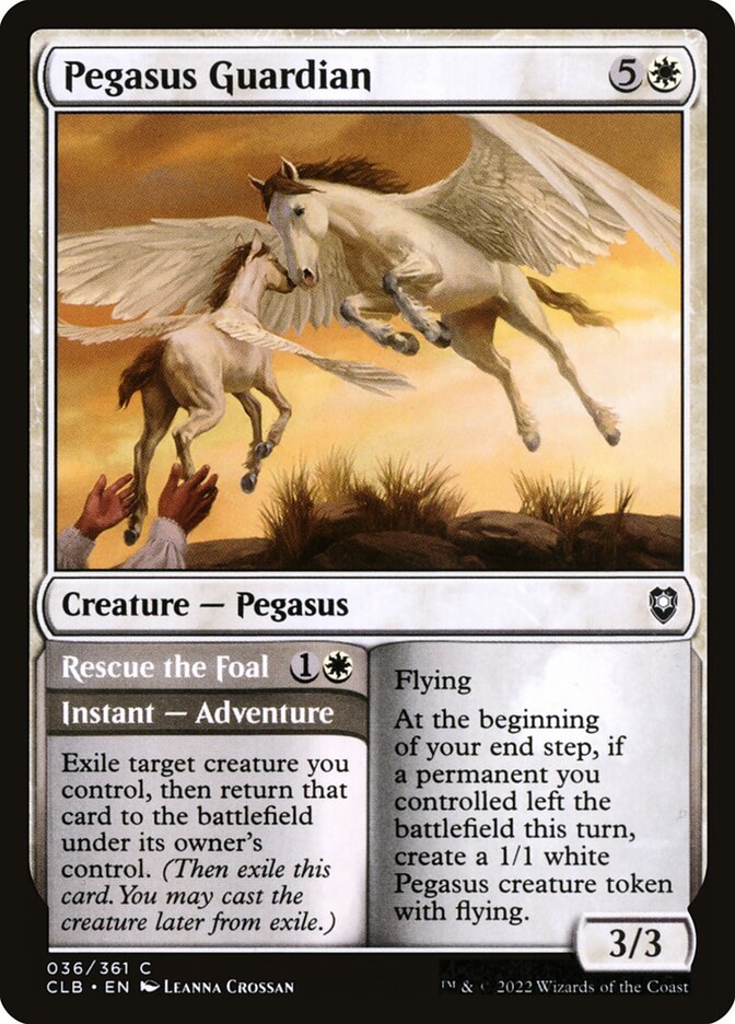 Pegasus Guardian // Rescue the Foal (Commander Legends: Battle for Baldur's Gate #36)