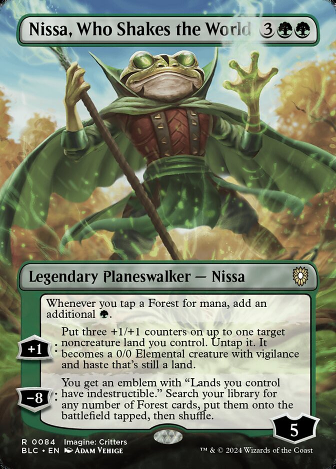 Nissa, Who Shakes the World (Bloomburrow Commander #84)