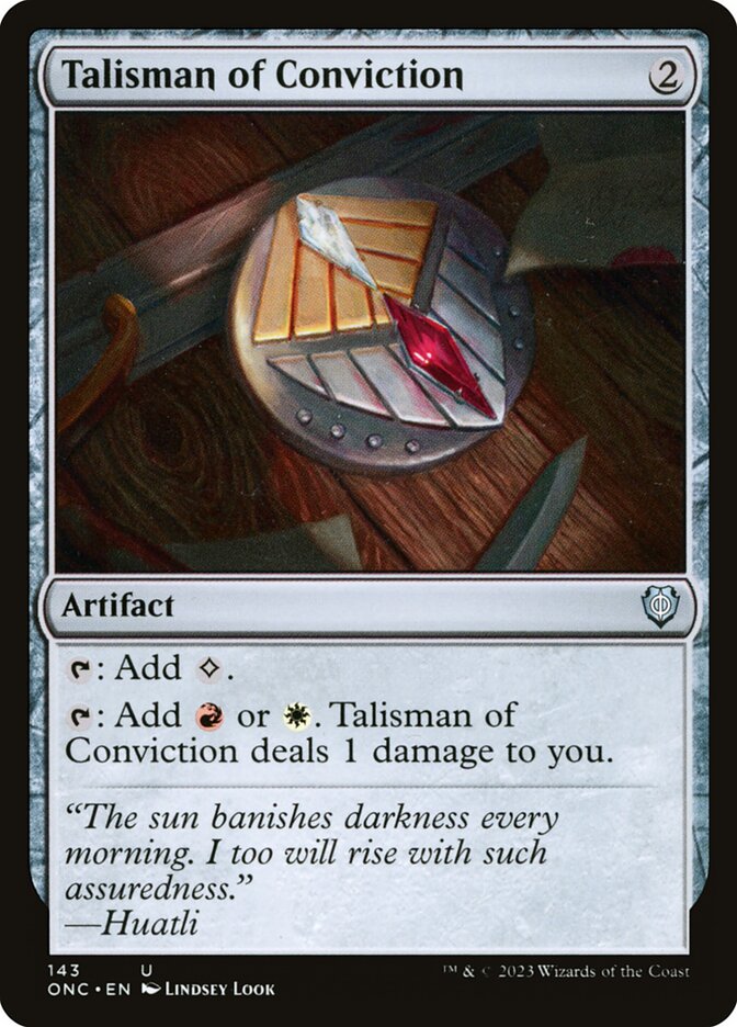 Talisman of Conviction (Phyrexia: All Will Be One Commander #143)