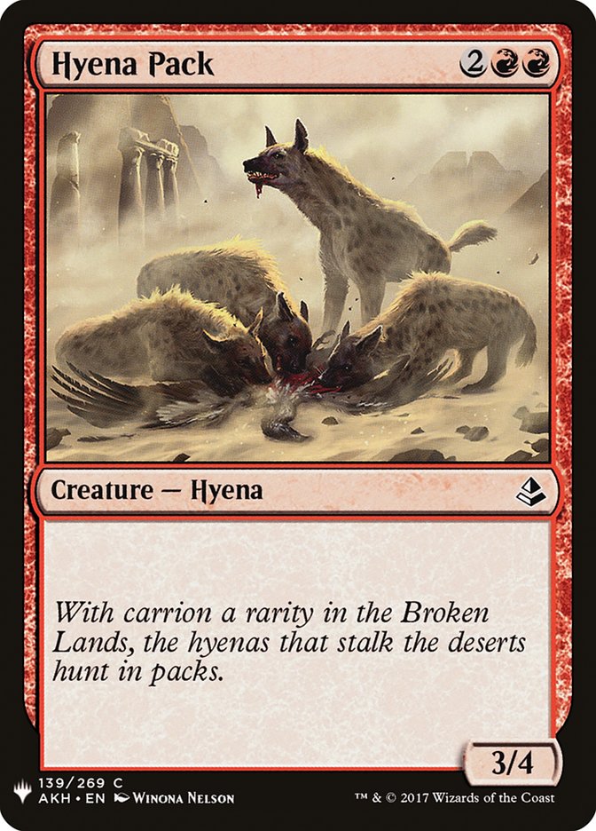 Hyena Pack (The List #AKH-139)