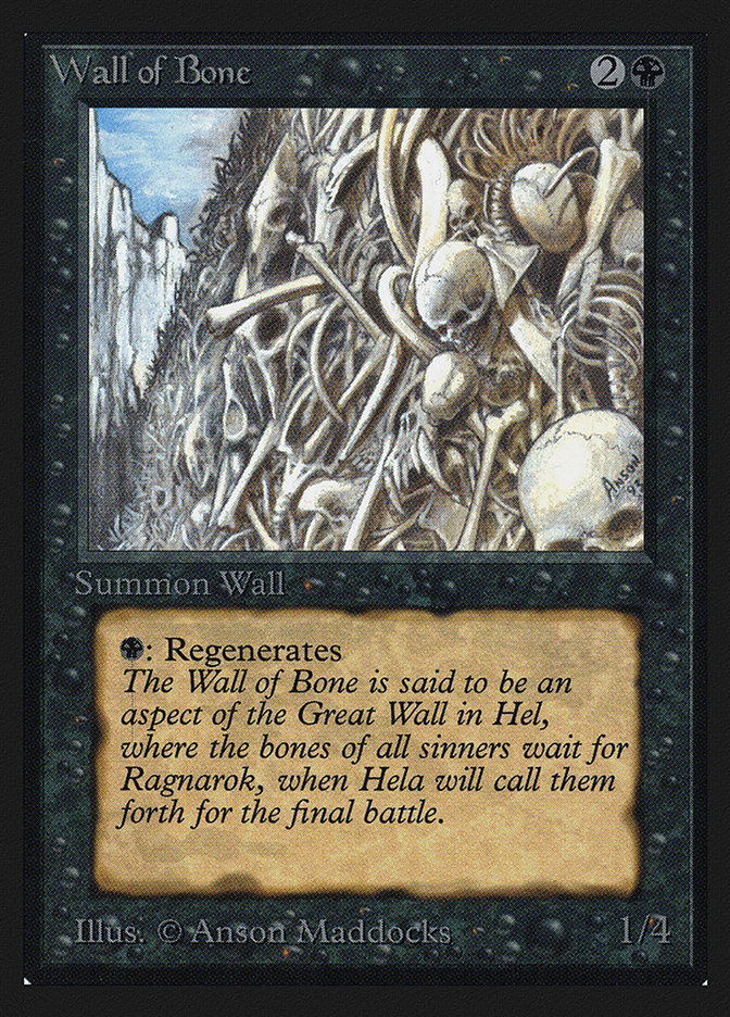 Wall of Bone (Intl. Collectors' Edition #133)