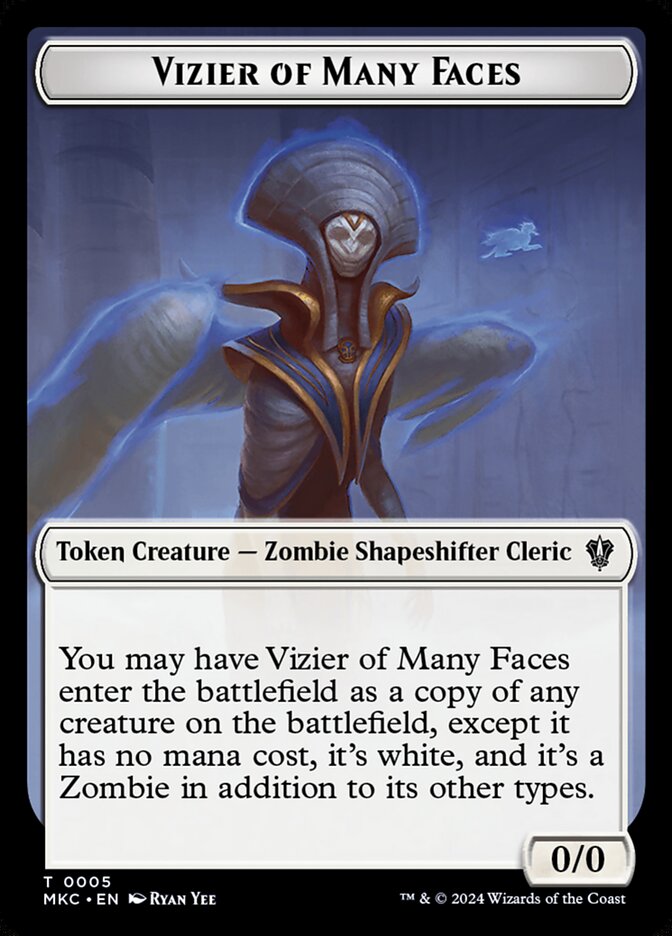 Vizier of Many Faces (Murders at Karlov Manor Commander Tokens #5)