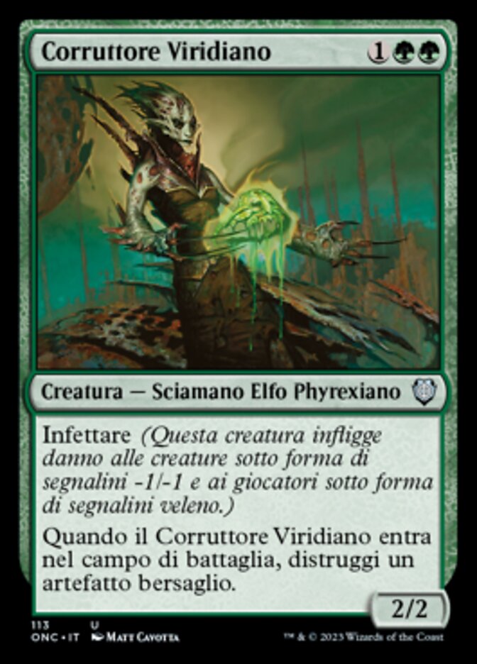 Viridian Corrupter (Phyrexia: All Will Be One Commander #113)