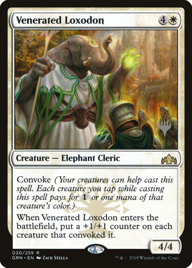 Venerated Loxodon (Guilds of Ravnica Promos #30p)