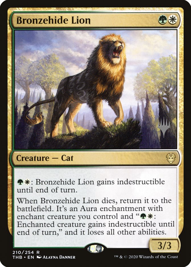 Bronzehide Lion (Theros Beyond Death Promos #210p)