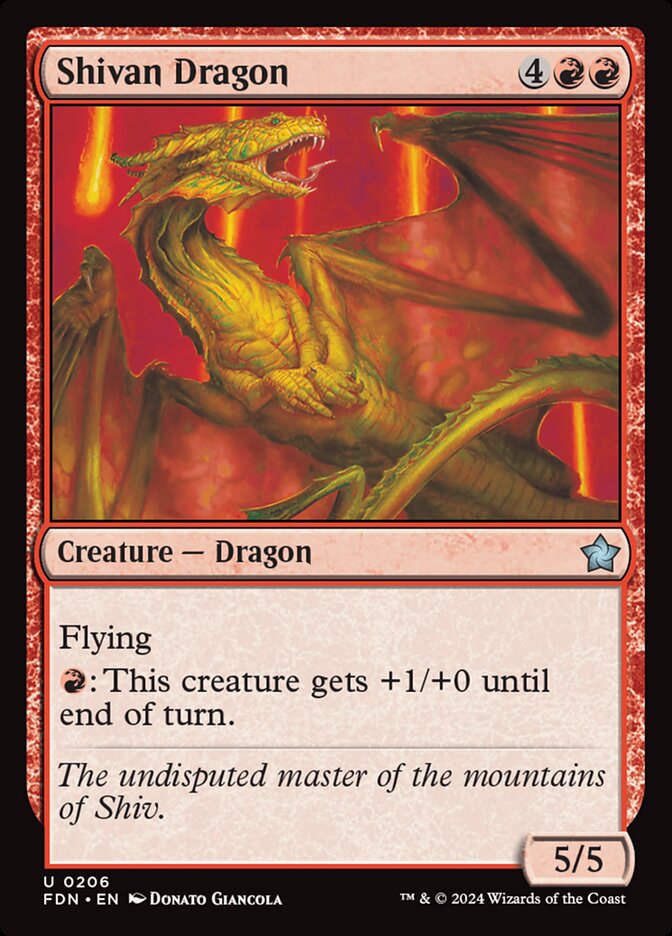 Shivan Dragon (Foundations #206)