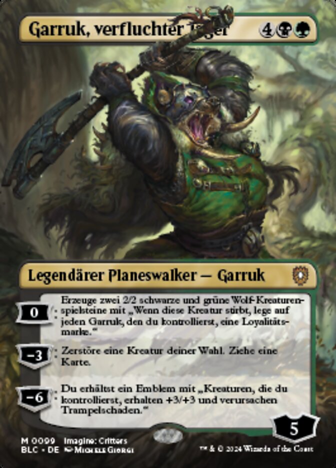 Garruk, Cursed Huntsman (Bloomburrow Commander #99)