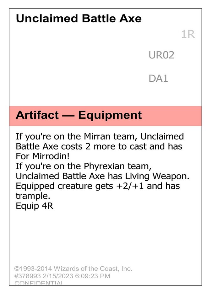 Unclaimed Battle Axe (Unknown Event #UR02c)