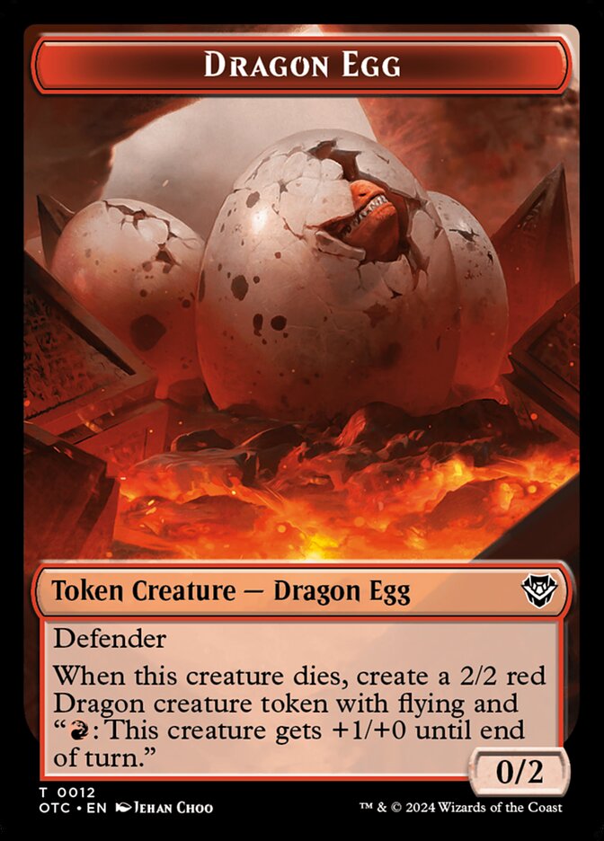 Dragon Egg (Outlaws of Thunder Junction Commander Tokens #12)