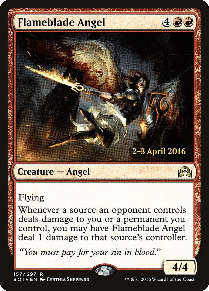 Flameblade Angel (Shadows over Innistrad Promos #157s)