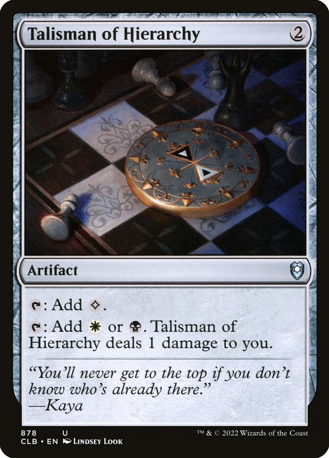 Talisman of Hierarchy (Commander Legends: Battle for Baldur's Gate #878)