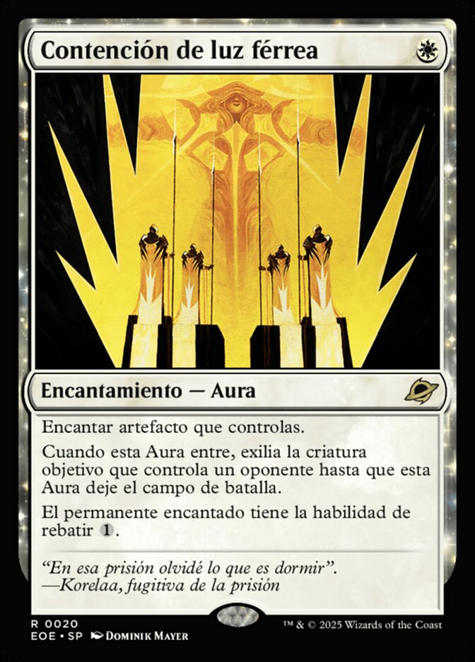 Contención de luz férrea