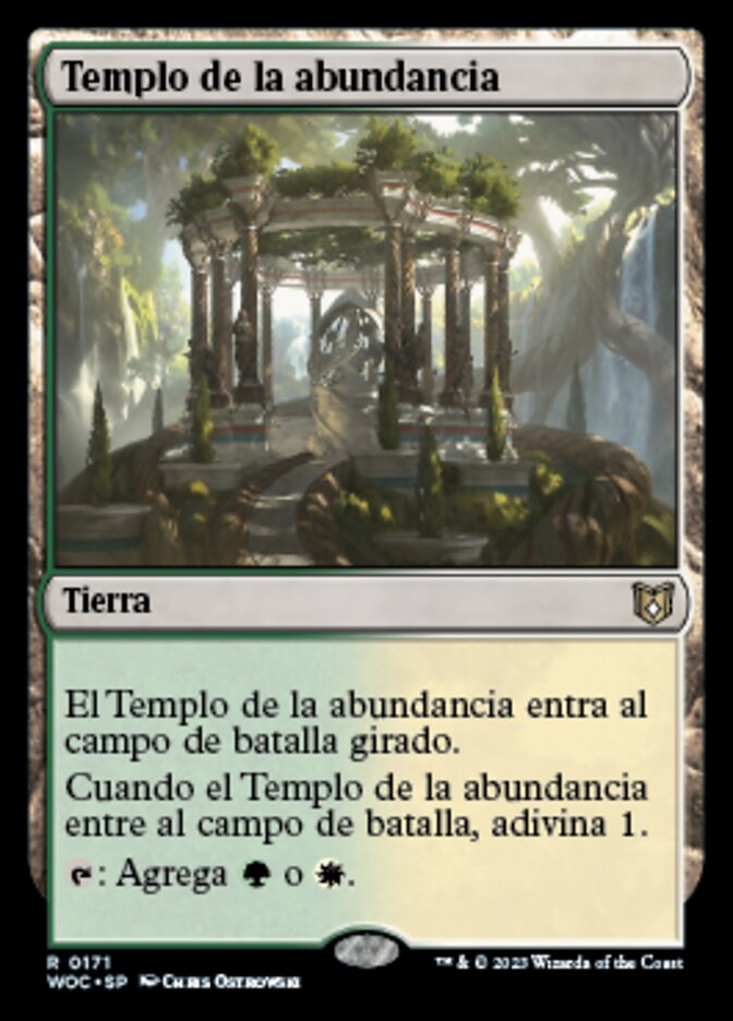 Temple of Plenty (Wilds of Eldraine Commander #171)