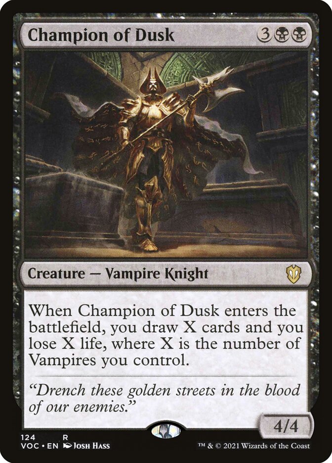 Champion of Dusk (Crimson Vow Commander #124)