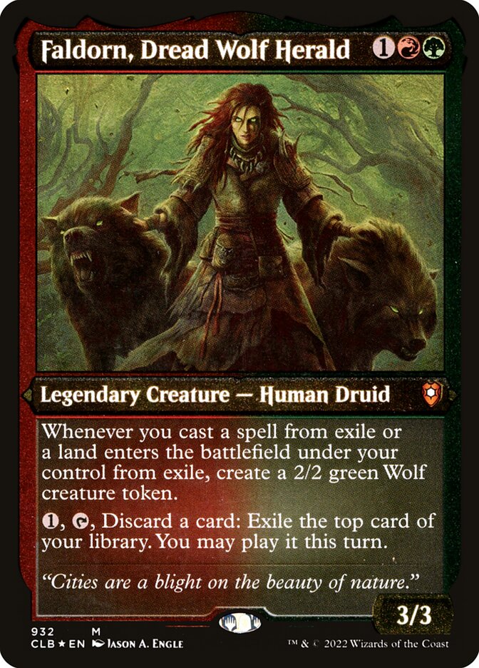 Faldorn, Dread Wolf Herald (Commander Legends: Battle for Baldur's Gate #932)