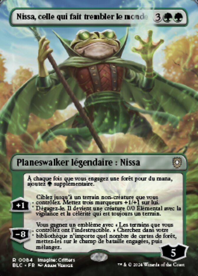 Nissa, Who Shakes the World (Bloomburrow Commander #84)