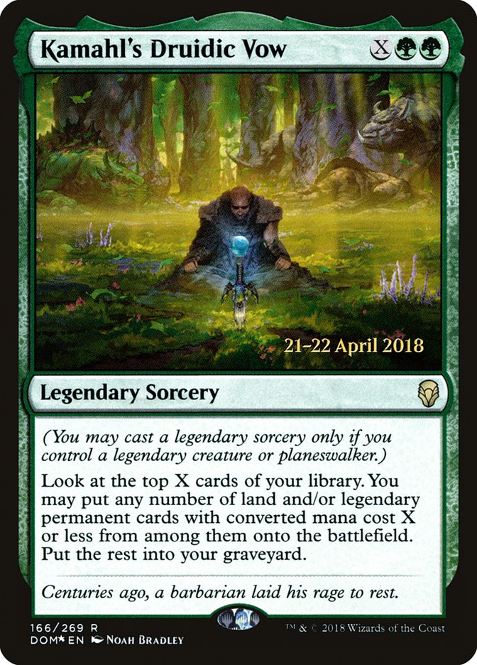 Kamahl's Druidic Vow (Dominaria Promos #166s)