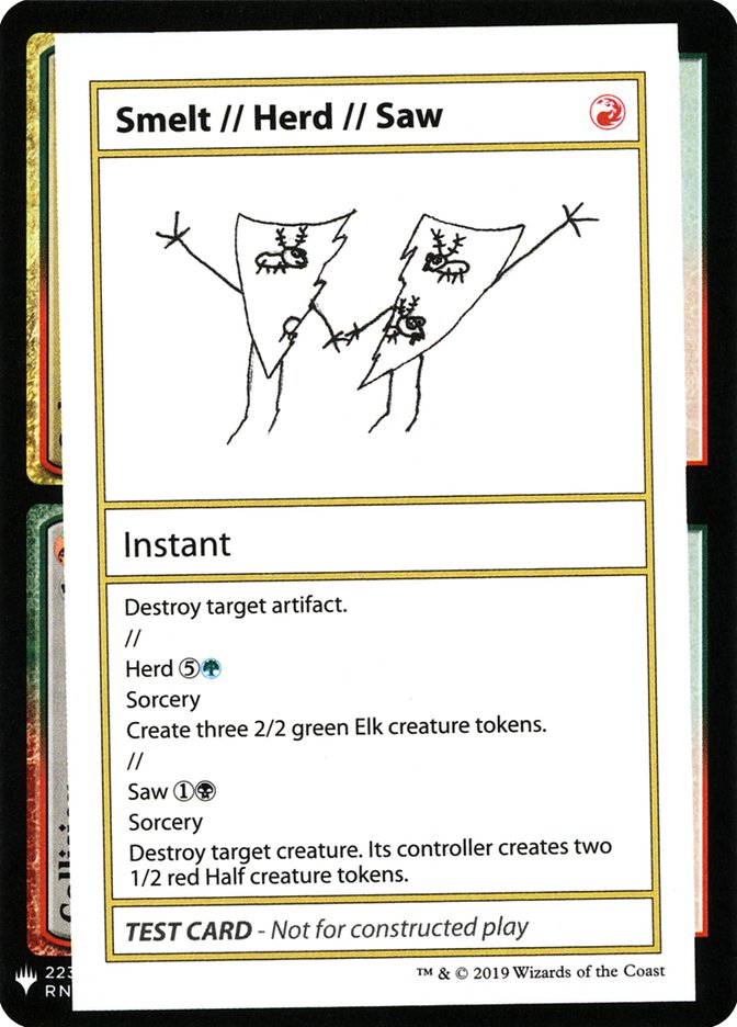 Smelt // Herd // Saw (Mystery Booster Playtest Cards 2019 #100)