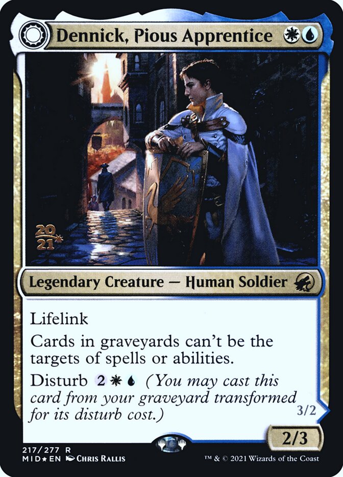 Dennick, Pious Apprentice // Dennick, Pious Apparition (Innistrad: Midnight Hunt Promos #217s)